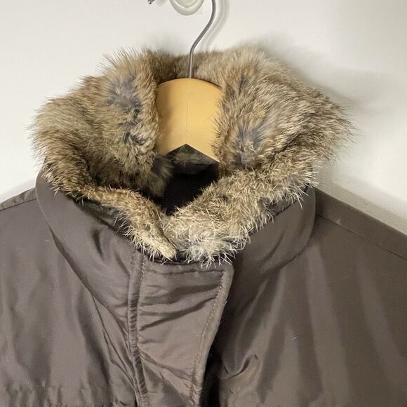 Compagnia Della Moda Brown Down Jacket Rabbit Fur Collar Women XS/S Alps Skiing - Picture 6 of 16